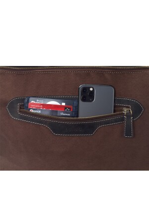 Gepäck-Reisetasche aus echtem Leder, 45 l – Kastanie OTTO451 - 6