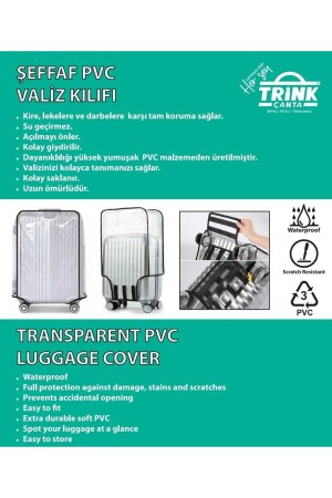 Gepäckabdeckung, transparent, wasserdicht, schmutzabweisend, leicht zu reinigen, TRNK-VLZ1050 - 1