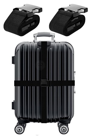 Gepäckschloss, Koffer-Sicherheitsleiste, schwarzer Gepäckgurt - 1