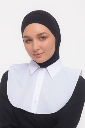 Gerader Hemdkragen für Damen, fertiger Hijab-Innenhalskragen – Weiß - 6