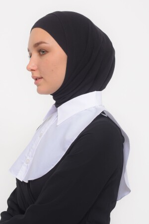 Gerader Hemdkragen für Damen, fertiger Hijab-Innenhalskragen – Weiß - 7