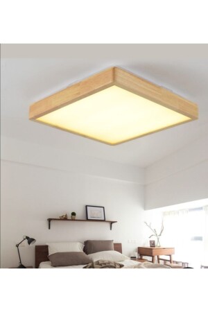 Gerahmte LED-Beleuchtung, 60 x 60 cm, Wohnzimmer, Schlafzimmer, Küche, Kronleuchter, Beleuchtung, 3000 K Tageslicht, quadratisches Tageslicht - 2