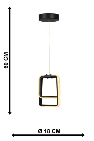 Geräumiger 3-Farben-LED-Einzelkronleuchter Schwarz BEG0094BEG01 - 6