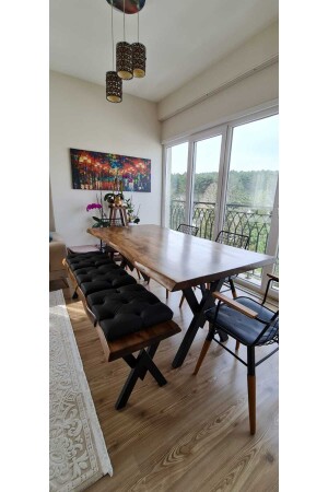 Gerçek Ağaç Ceviz Yemek & Toplantı Masası 120x80cm (SADECE MASA) - Kiymik Home