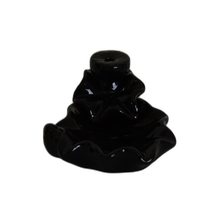Geri Akış Buhurdanlık Tütsülük Seramik Şelale Siyah Backflow C0919 - 1