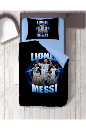 Geschenk-Bettbezug Messi 3D-gedrucktes Einzelbettbezug-Set ohne Laken MESİ1033 - 1