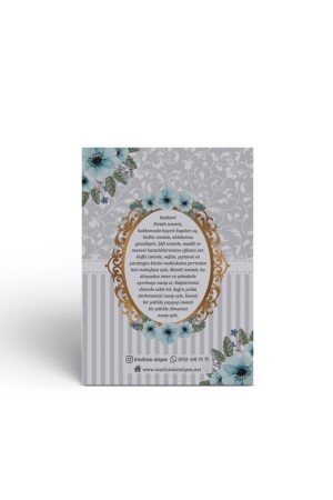 Geschenk-Gebetsperlen mit grau-blauem Blumenmotiv, Yasin Juz Book Mevlüt-Set – 10er-Pack EYS1-1 - 5