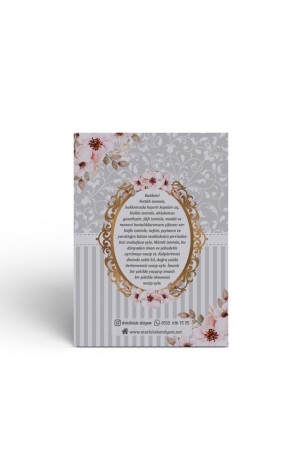 Geschenk-Gebetsperlen mit grau-rosa Blumenmotiv, Yasin Juz Book Mevlüt-Set – 10er-Pack EYS1-2 - 5