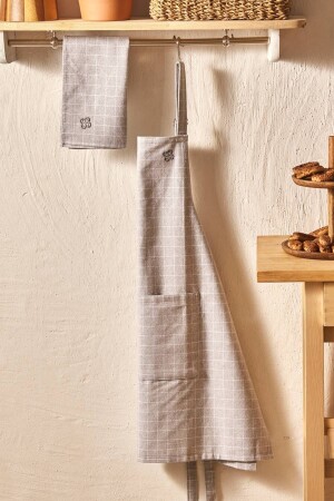 Geschenk-graues Küchenschürzen-Set - Emsan