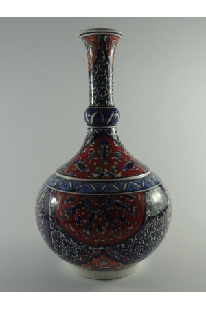 Geschenk-Samt-Fliesenvase, tropfenförmige dekorative Vase, handgefertigt, 25 cm, cin-2002 - 3