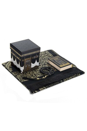 Geschenk-Set Medina-Kalligraphie-Koran-Gebetsteppich-Set in spezieller Box mit Kaaba-Muster - 2