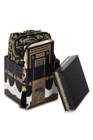 Geschenk-Set Medina-Kalligraphie-Koran-Gebetsteppich-Set in spezieller Box mit Kaaba-Muster - 5