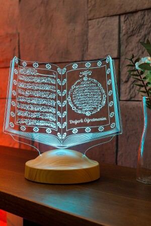 Geschenk zum Lehrertag – Religiöses Geschenk für Lehrer – My Dear Teacher Koran-LED-Lampe - 5