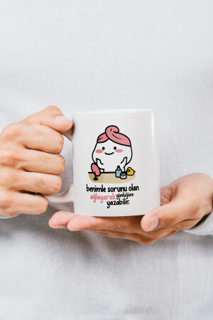 Geschenk zum Lehrertag „Wer ein Problem mit mir hat, kann durch Weinen in sein Tagebuch schreiben“ bedruckte Tasse asko-kusko-1 - 6