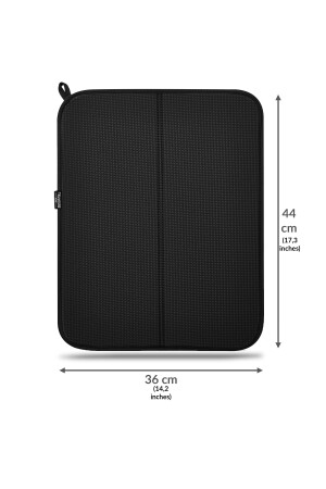 Geschirr-Abtropfmatte, Nanofaser-Geschirrmatte, Trockentuch, hochsaugfähige Geschirrmatte, schwarz, SSD - 6