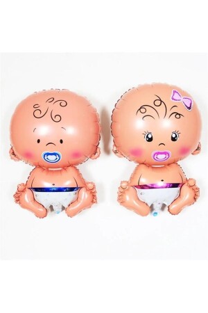 Geschlecht offenbaren Party-Mädchen oder Junge, Junge oder Mädchen, blauer Baby-Junge und rosa Baby-Mädchen-Ballon - 1