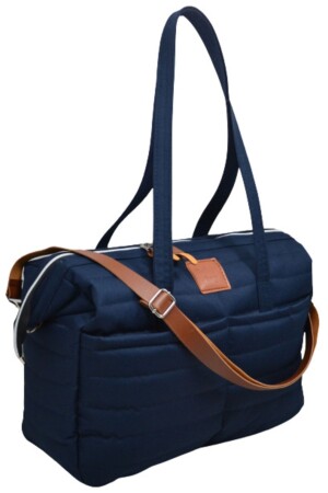 Gesteppte Mama-Babytasche, exklusives 2er-Set, marineblaue Mutter-Babypflege- und Damentasche - 7