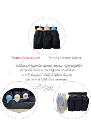 Gesteppte Moncler Mommy Baby-Tasche, exklusives Design, schwarze Mutter-Babypflege- und Damentasche - 6