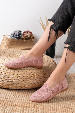 Gestrickte Spitzen-Damen-Flats, Home-Flats, Home-Schuhe, MUTTER-STROHSCHUHE - 2