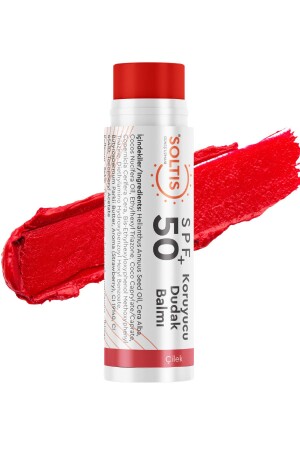 Getönte Lippenfeuchtigkeitscreme SPF50+ Erdbeere – 5 gr - 3