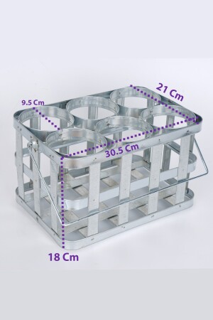 Getränketragetasche, Flaschentasche Metall Flaschenträger aus Metall - 3