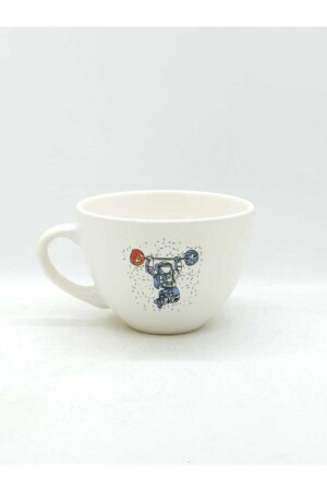 Gewichtheber-Astronautenmatte, cremefarbene Teetasse, RTNN420023 - 2