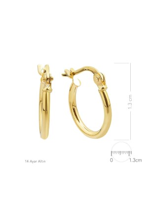 Gewölbter Creolenohrring aus 14 Karat Gold 1. 3cm - 6