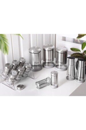 Gewürzset 13-teilig Glas Inox G3023 SEVGI14820 - 1