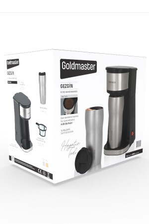 Gezgin Filterkaffeemaschine mit herausnehmbarem Filter, auslaufsichere Thermoskanne aus Stahl, GM7365 - 8