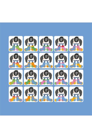 Giant Socks Gorilla: 40 Kartlı Hafıza- Eşleştirme Ve Puzzle Oyunu - 6