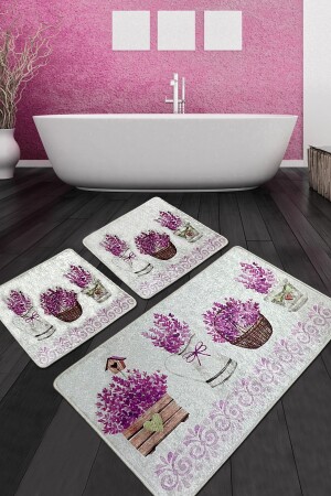 Giardino Di Lavanda Banyo Halısı Djt 3 Lü Set 8683264256523 - 1