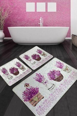 Giardino Di Lavanda Banyo Halısı Djt 3 Lü Set 8683264256523 - 3