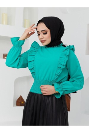 Gimped Frilly Hijab-Bluse für Damen gipeb-y7 - 1