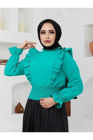 Gimped Frilly Hijab-Bluse für Damen gipeb-y7 - 3