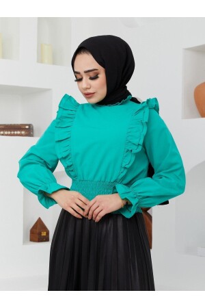 Gimped Frilly Hijab-Bluse für Damen gipeb-y7 - 5