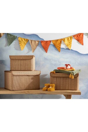 Gina Bamboo Aufbewahrungsbox 28x20x18 cm Braun TYC00600547474 - 7