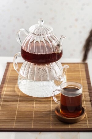 Ginata Isaya Dayanıklı Borosilikat Cam Çaydanlık 750 - 1300 Ml TYC00394549480 - 1