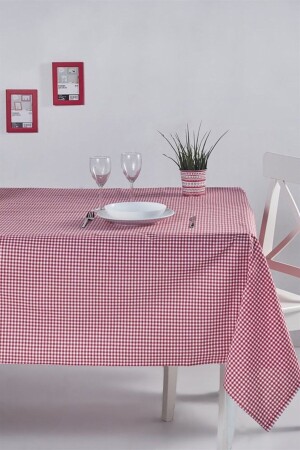 Gingham-Tischdecke Rot 170x170 cm - 2