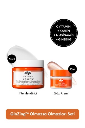 Ginzing™ Olmazsa Olmazları Seti: C Vitamini Içeren Yoğun Nemlendirici 50 ml & Göz Kremi 15 ml ORTY09 - 2