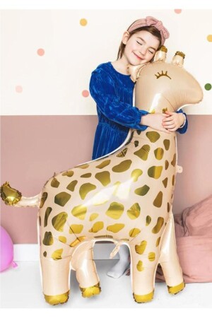 Giraffe Gold Creme Pastellton 80 cm Folienballon - 2