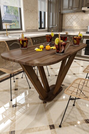 (منز-جيسيكا) طاولة تناول الطعام (والنوت) - Givayo Mobilya