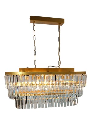 Gizem Gold 73 x 30 cm Esstisch aus Kristallstein, luxuriöser Kronleuchter – Schlafzimmer – Wohnzimmer – Küche – Flur - 4