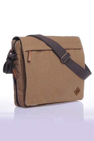 Gk12 Canvas Postman Flache Umhängetasche Beige 20UBYH0018 - 2