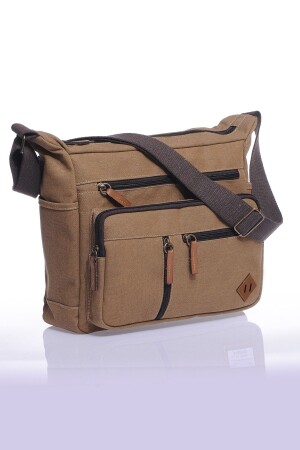 Gk13 Canvas Postman Flache Umhängetasche Beige 20UBYH0019 - 1