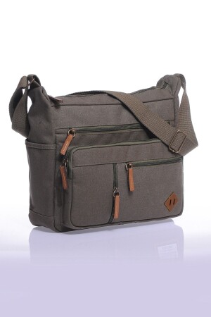 Gk13 Canvas Postman Flache Umhängetasche Khaki 20UBYH0019 - 2