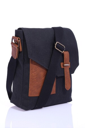 GK62 CANVAS-BRIEFTASCHE MIT MEHREREN FÄCHERN, UNIVERSITÄTS-TAGESTASCHE, MACBOOK-TABLETTTASCHE, SCHWARZ - 3