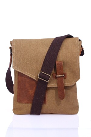 GK62 CANVAS-BRIEFTASCHE MIT MEHREREN FÄCHERN, UNIVERSITÄTS-TAGETASCHE, MACBOOK-TABLETTASCHE, BEIGE - 3