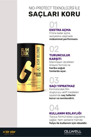 Glamlook Ash Blond Gri Toz Açıcı 500 Gr - 1