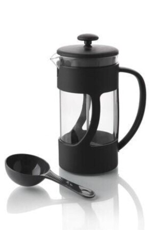 Glas-French-Press-Filterkaffee- und Kräuterteekanne mit Messlöffel 350 ml BRNS. 13884 - 1