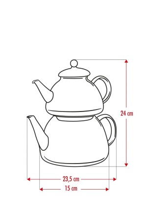 Glas-Teekanne oben und unten, goldfarben, hitzebeständig, Borosilikat-Teekanne, 750/1300 ml, MEV0103 - 6